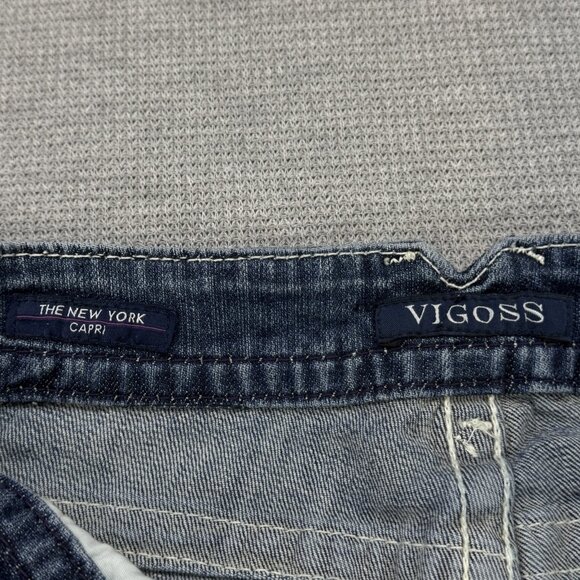 Vigoss Womens Blue Denim The New York Capri Jeans Low Rise Size 3/4 Length 21 - Picture 7 of 14